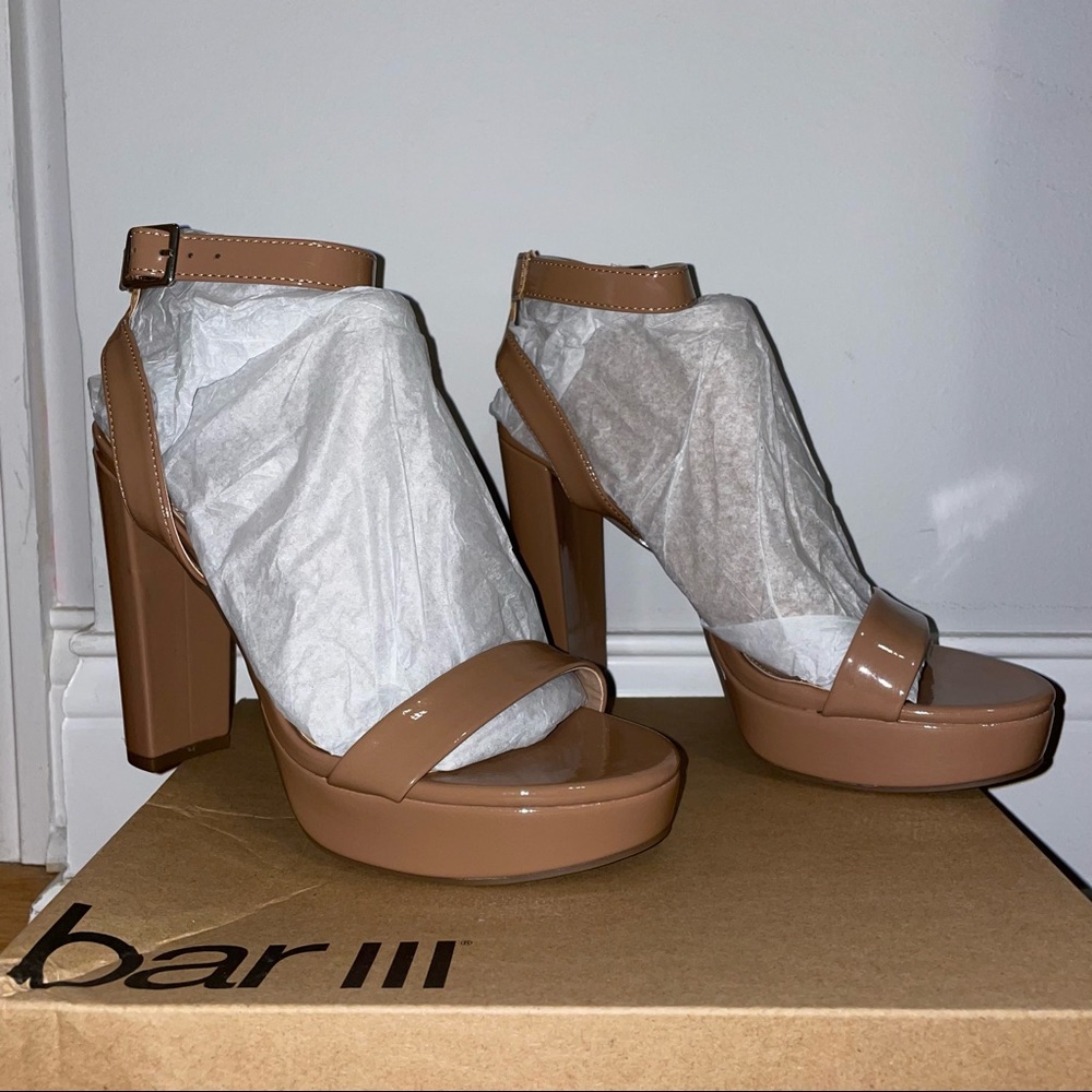Faux Leather platform Heels